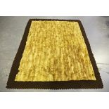 An early 20th century Vicuna carriage rug, backed in brown baize, 210cm x 165cm.Buyer’s Premium 29.