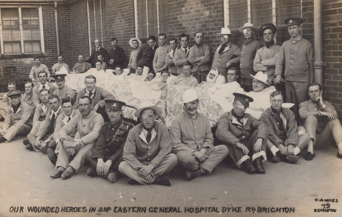 A collection of 17 postcards of Brighton, all relating to wounded soldiers during the First World - Image 14 of 17