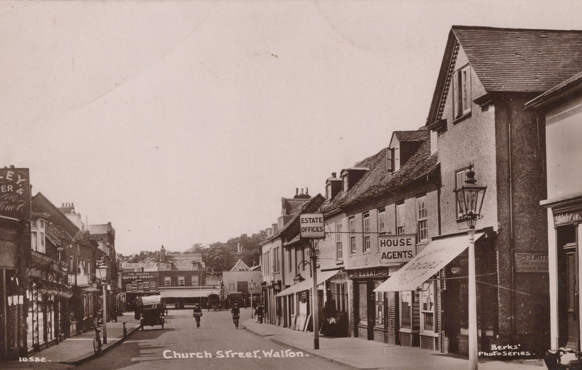 An album containing 39 postcards of Walton-on-Thames, including photographic postcards titled 'New - Image 3 of 8