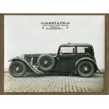 INVICTA. A pair of black and white photographs of Invicta motorcars, advertising 'W.H. Knibbs &