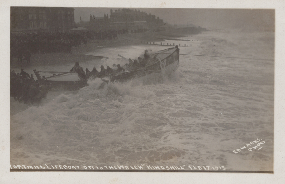 A collection of 22 postcards of disasters and extreme weather in Worthing, West Sussex, including - Image 4 of 28