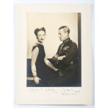 ROYALTY. A black and white photograph of the Duke and Duchess of Windsor signed to the card mount by