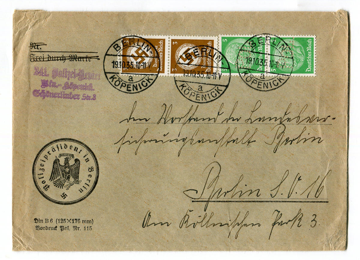 A collection of Germany stamps and postal history in two albums and on album leaves, with 'POL' - Image 3 of 10