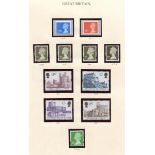 A Great Britain stamp collection in four Windsor albums from 1971-2000 Machin definitives, booklet