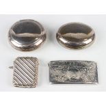 A late Victorian silver vesta case with spiral reeded decoration, Chester 1900 by Rolason