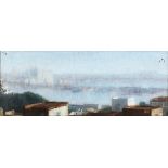 Arthur Segal - 'Palma in Mist', oil on board, signed recto, titled and dated 1934 verso, 16.5cm x