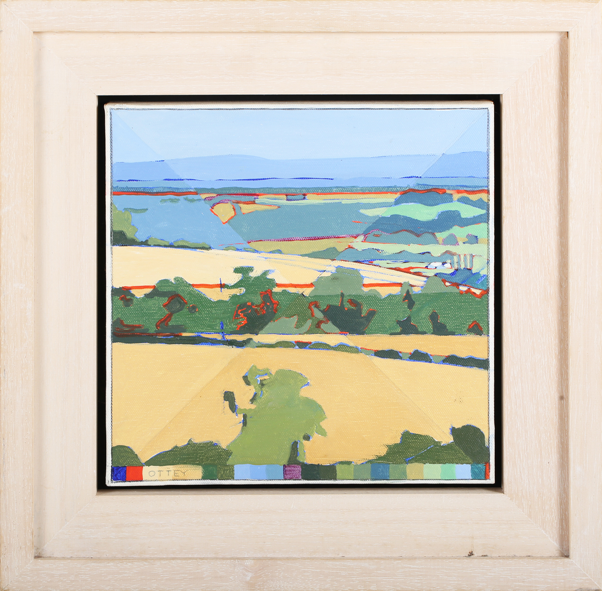 Piers Ottey - 'Houghton Hill from the Sheep Field (Arundel Park)', 21st century oil on canvas, - Image 4 of 4