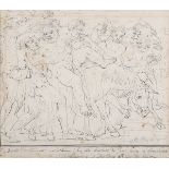 François Boitard - Bacchanalian Scene, late 17th/early 18th century pen with ink on laid paper,