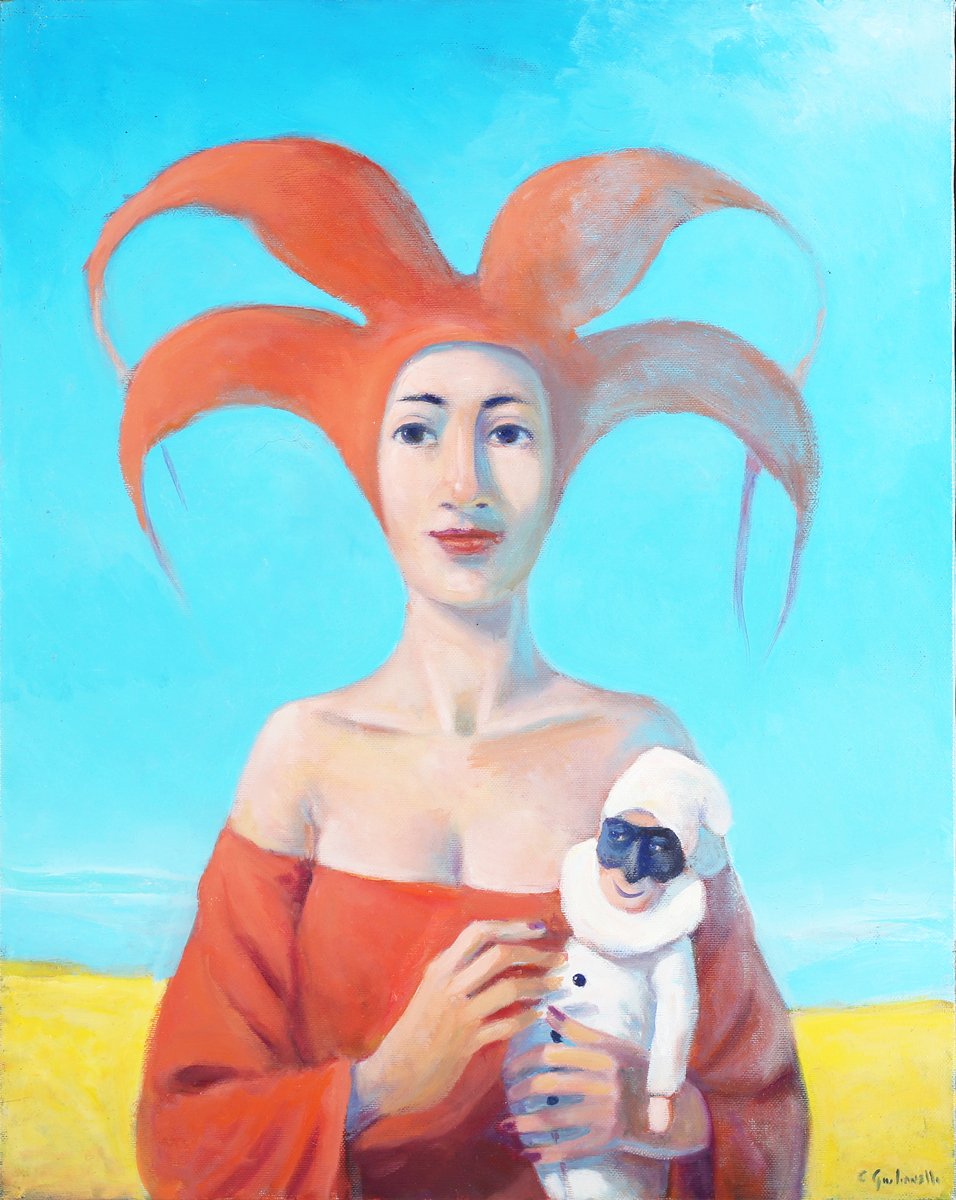 Claudio Giulianelli - 'My Son', oil on canvas, signed recto, titled and dated 2022 verso, 50cm x