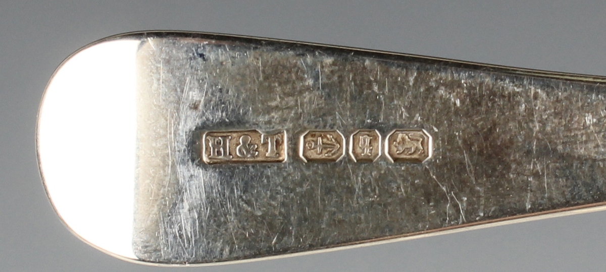 A group of seven silver butter knives, including a pair with scroll decorated handles, Sheffield - Image 4 of 8