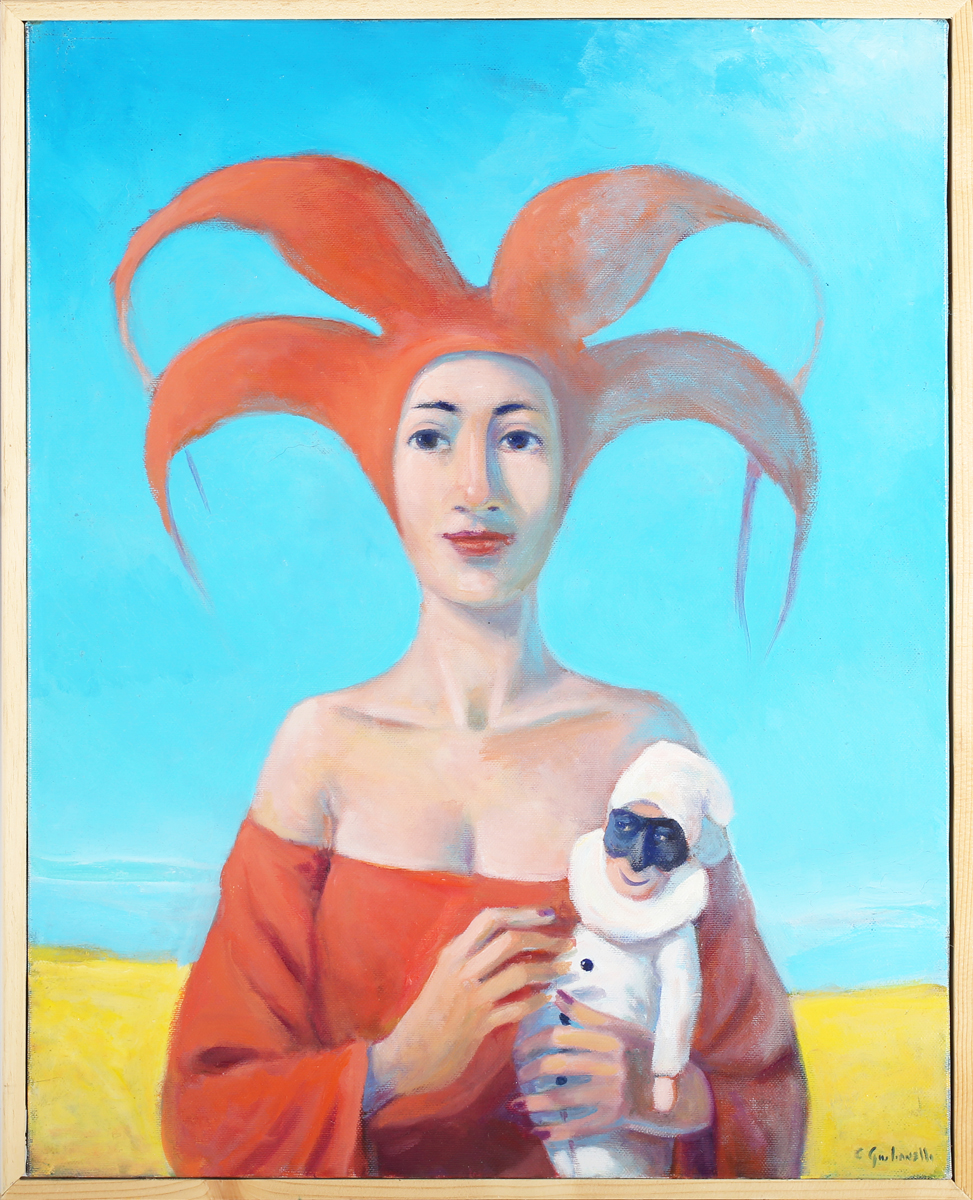 Claudio Giulianelli - 'My Son', oil on canvas, signed recto, titled and dated 2022 verso, 50cm x - Image 5 of 5