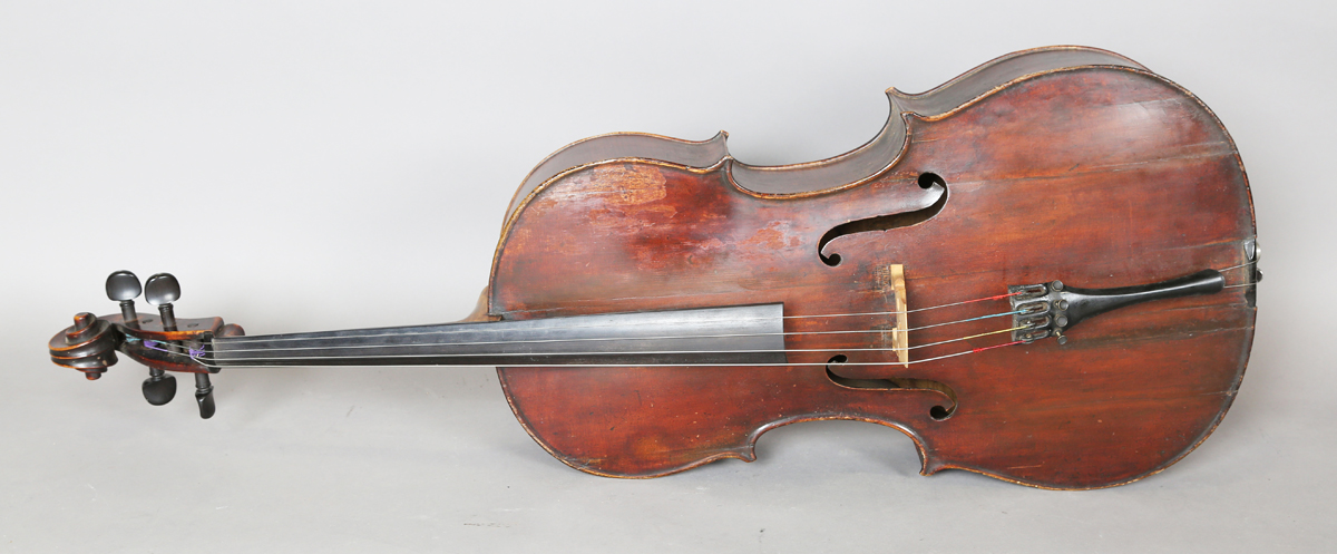 An early 20th century English cello, the interior bearing paper label detailed 'J.W. Owen Maker,