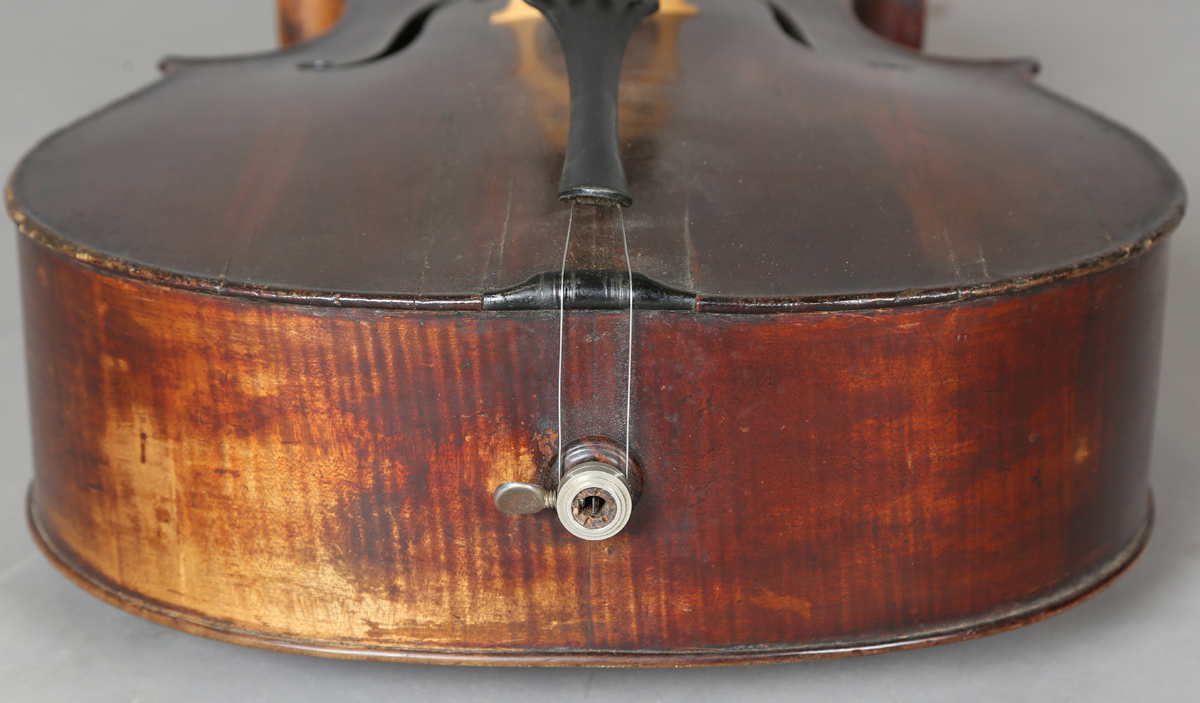 An early 20th century English cello, the interior bearing paper label detailed 'J.W. Owen Maker, - Image 8 of 17