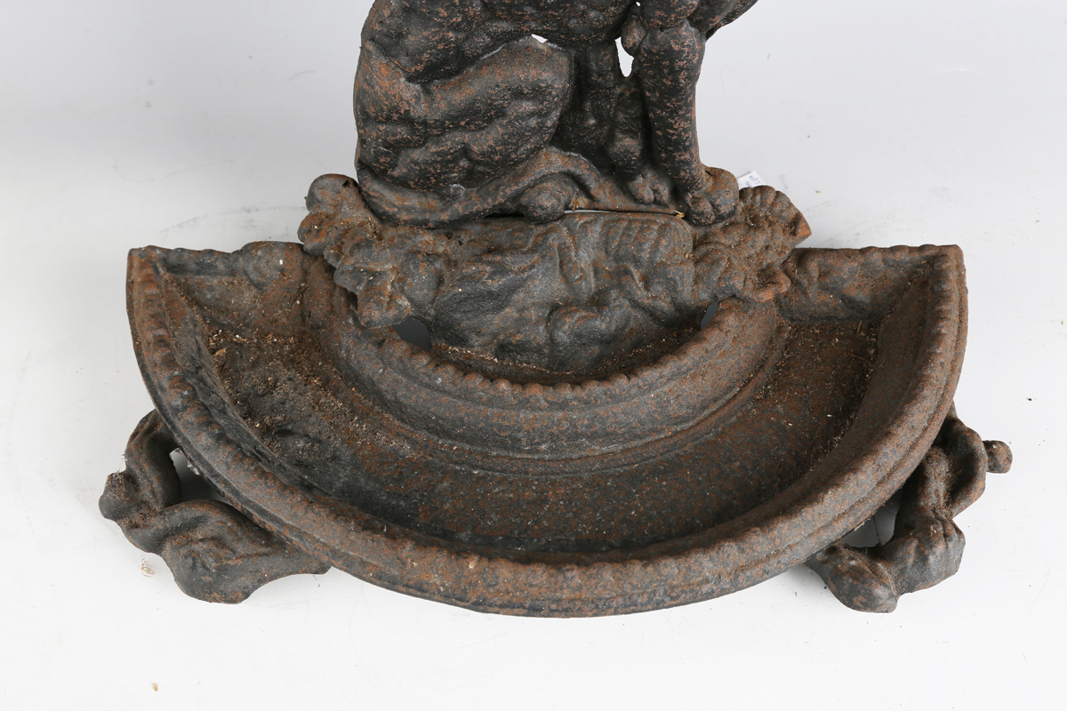 A Victorian style cast iron stick stand with seated dog support, height 69cm.Buyer’s Premium 29. - Image 3 of 6