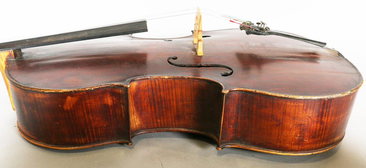 An early 20th century English cello, the interior bearing paper label detailed 'J.W. Owen Maker, - Image 9 of 17