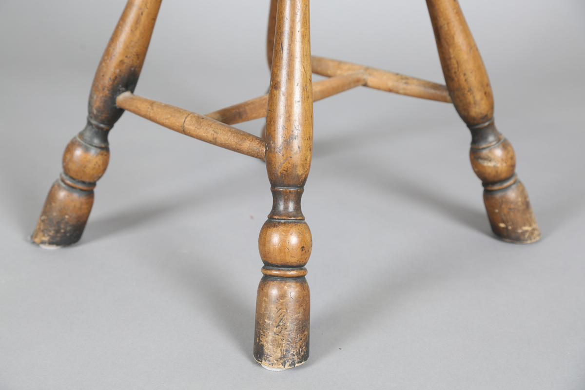 A late 19th/early 20th century French fruitwood folding occasional table, height 50cm, diameter - Image 8 of 12