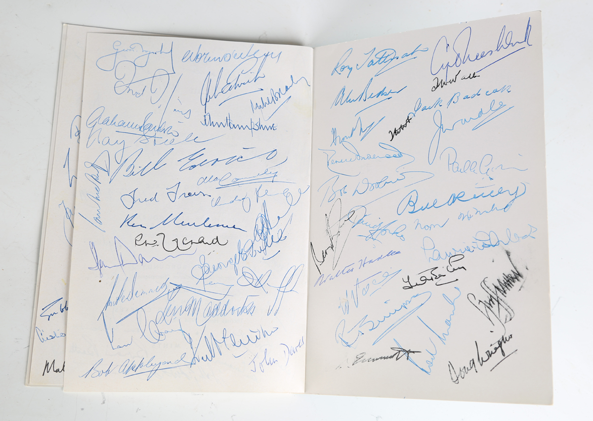 An Australian Cricket Board Centenary Test Dinner menu, dated 14th March 1977, signed by - Image 2 of 13
