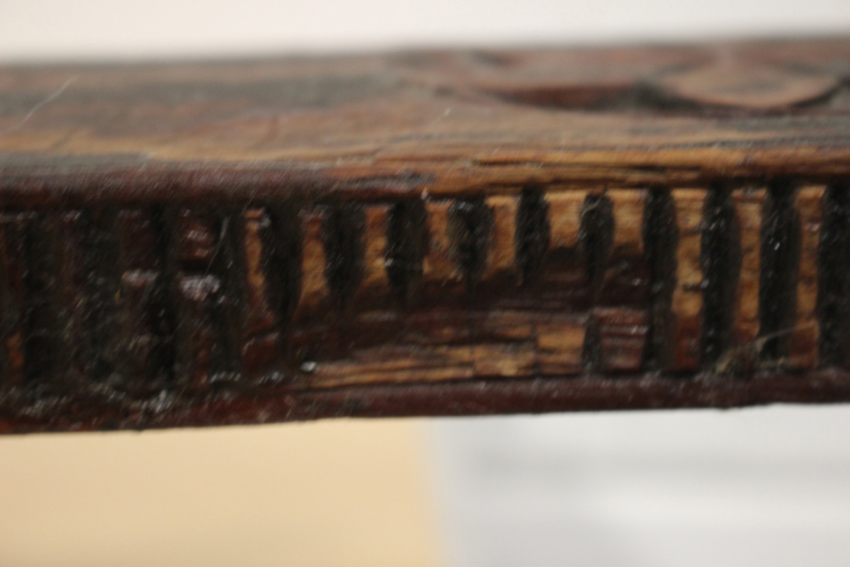 A large late 20th century stained hardwood carving, probably Bangladeshi or Indian, carved and - Image 3 of 25