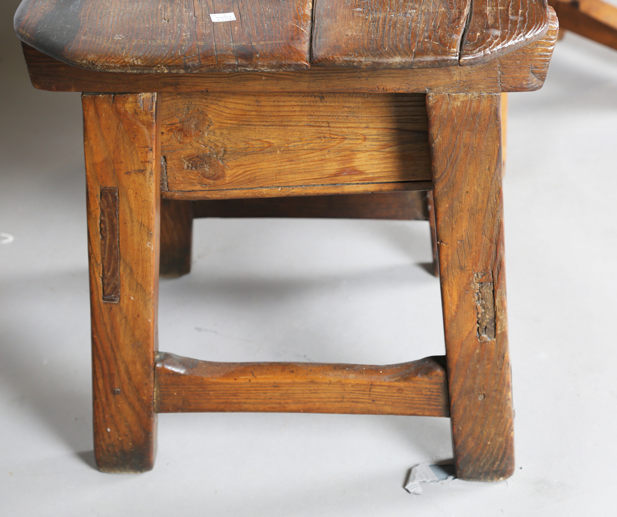 An 18th century provincial pine low table fitted with a single drawer, height 48cm, width 62cm, - Image 5 of 8