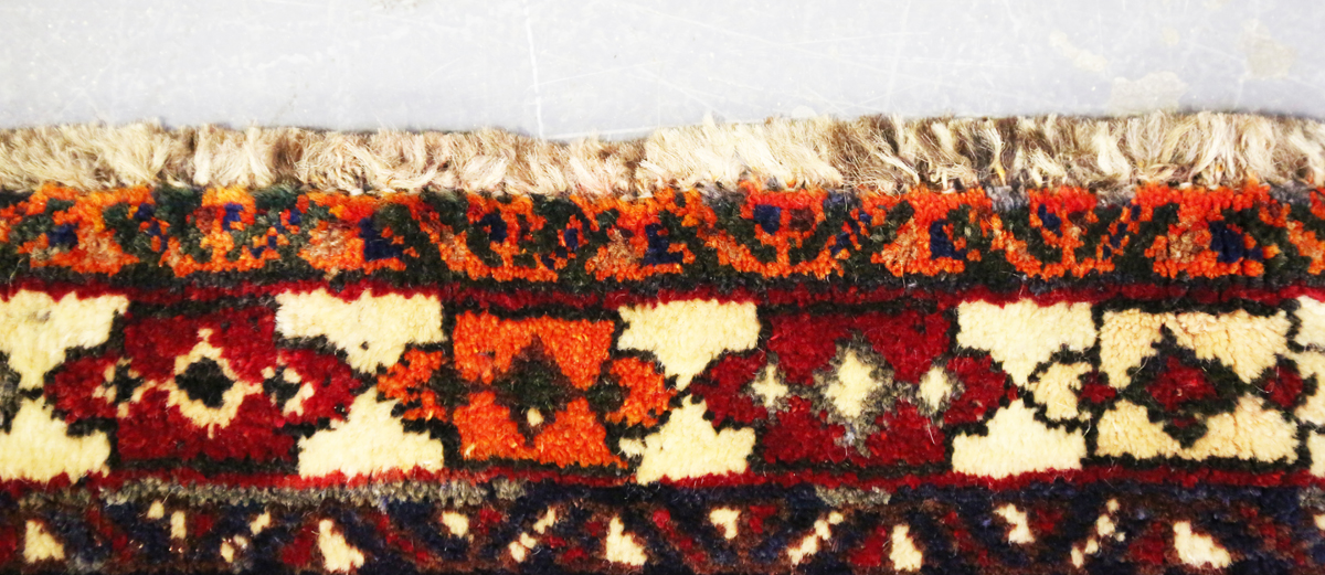 A Ghashghai rug, South-west Persia, late 20th century, the red field with three linked medallions, - Image 2 of 8