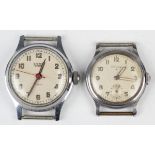 A Smiths Empire steel backed gentleman's wristwatch, case diameter 3.3cm, together with a Novice