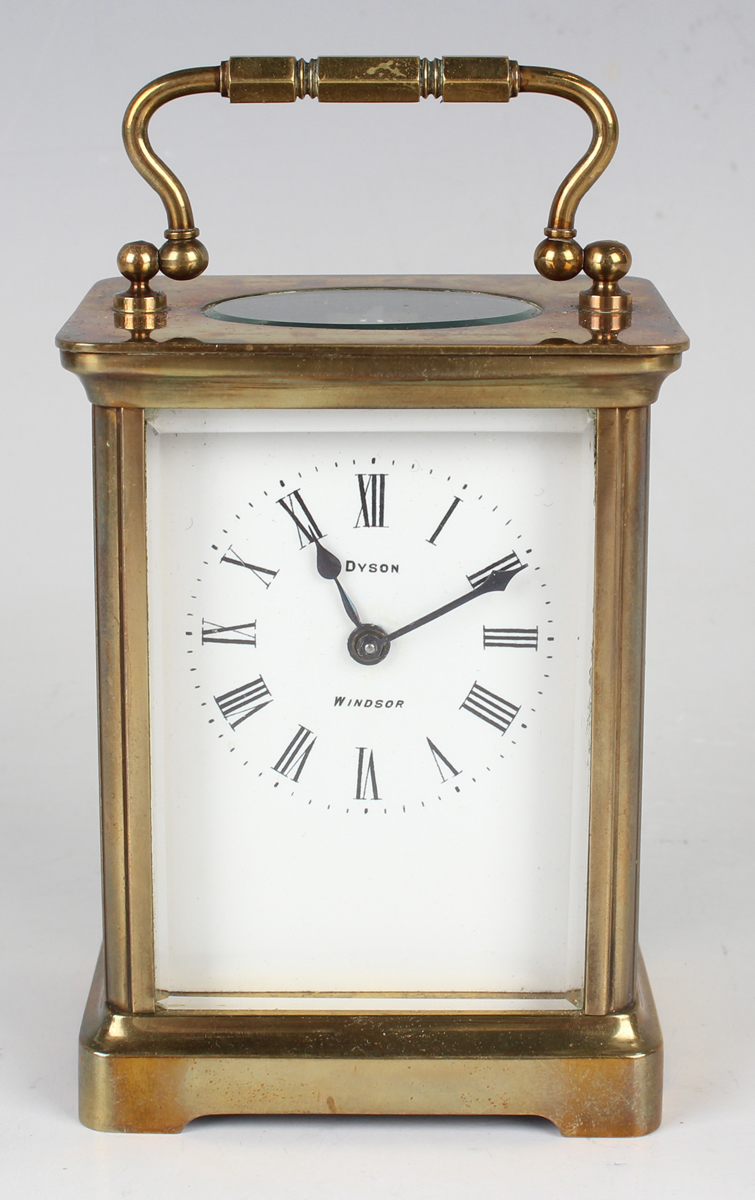 A 20th century silvered brass serpentine cased carriage timepiece, height 16.5cm, together with - Image 15 of 26