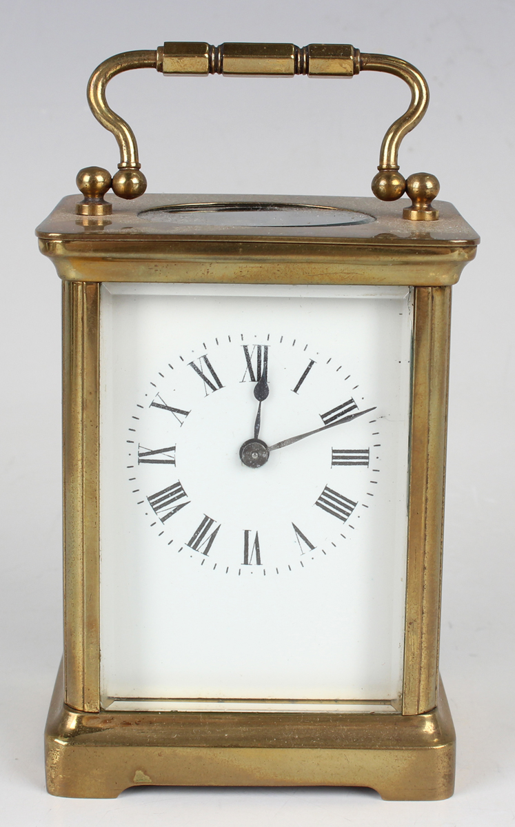 A 20th century silvered brass serpentine cased carriage timepiece, height 16.5cm, together with - Image 21 of 26