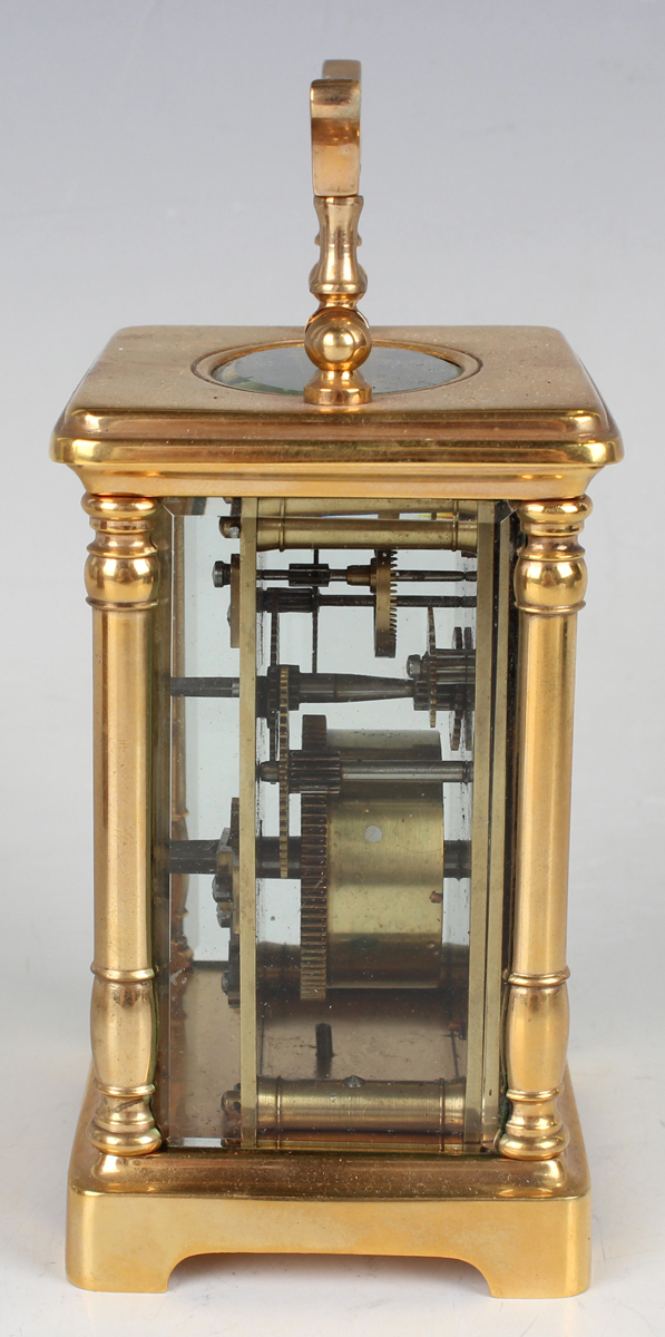 A 20th century silvered brass serpentine cased carriage timepiece, height 16.5cm, together with - Image 4 of 26