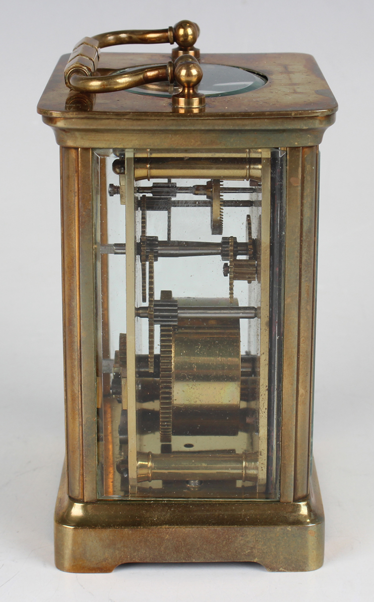 A 20th century silvered brass serpentine cased carriage timepiece, height 16.5cm, together with - Image 11 of 26