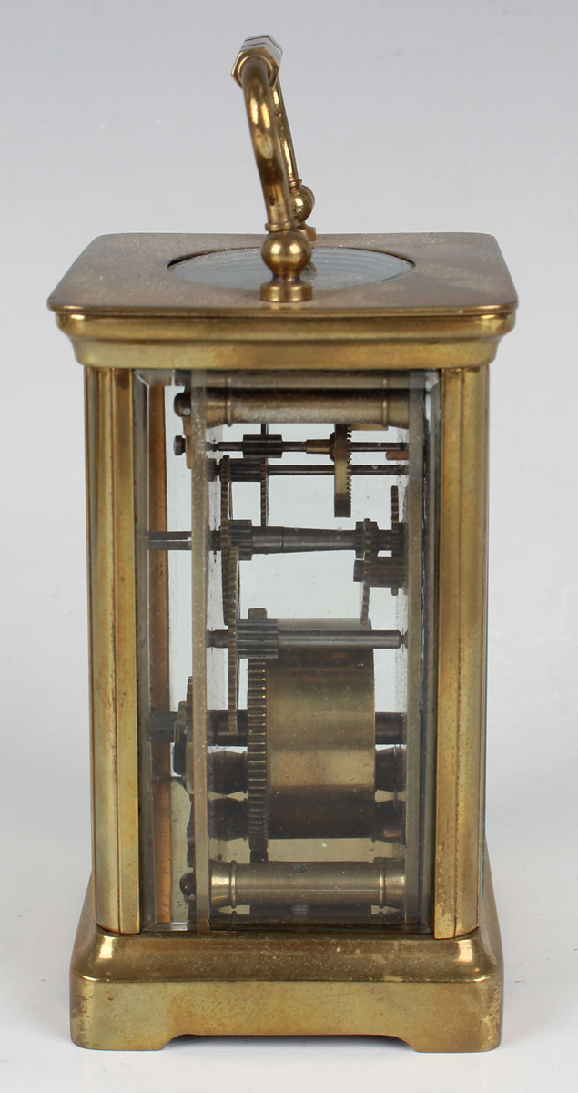 A 20th century silvered brass serpentine cased carriage timepiece, height 16.5cm, together with - Image 17 of 26