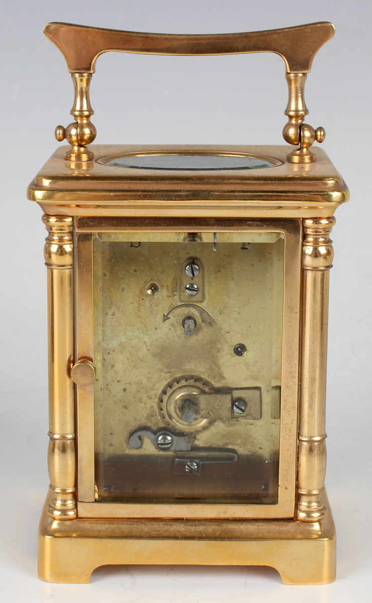 A 20th century silvered brass serpentine cased carriage timepiece, height 16.5cm, together with - Image 6 of 26