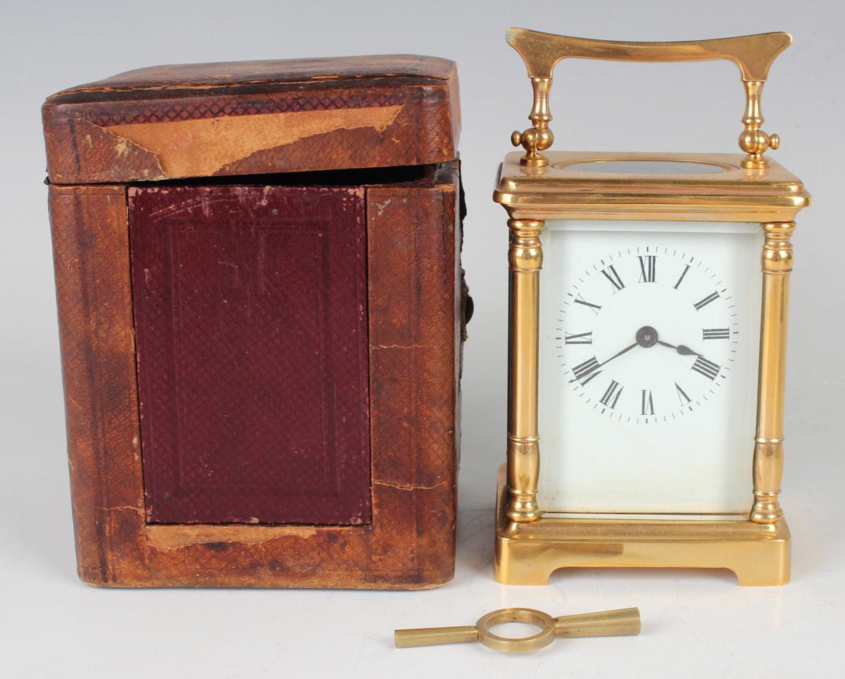 A 20th century silvered brass serpentine cased carriage timepiece, height 16.5cm, together with - Image 2 of 26