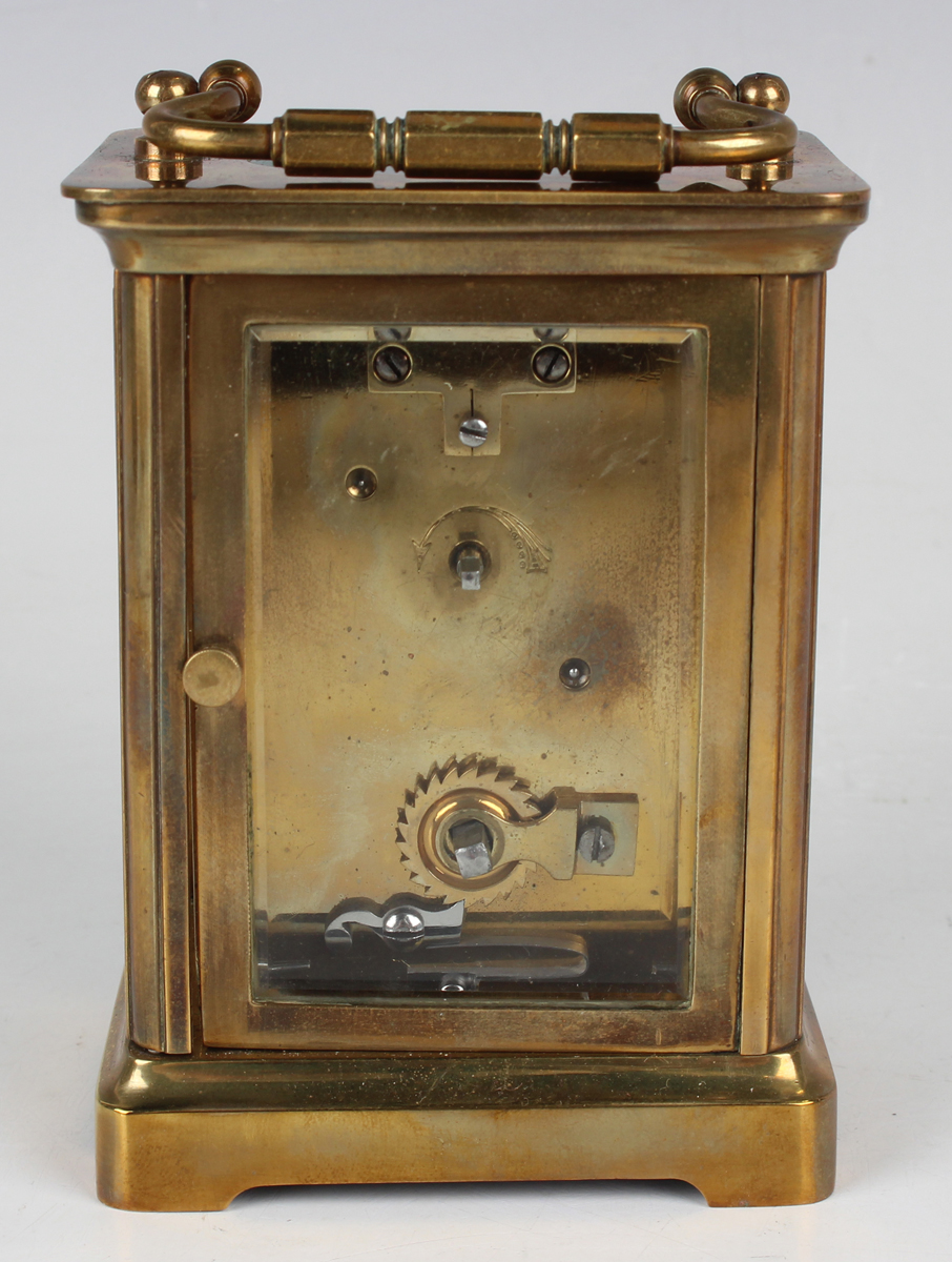 A 20th century silvered brass serpentine cased carriage timepiece, height 16.5cm, together with - Image 13 of 26