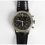 A Breitling Navitimer chronograph stainless steel cased gentleman's wristwatch, Ref. 806, circa