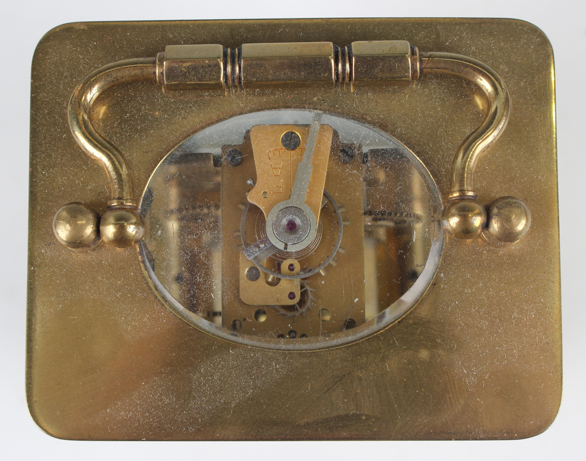 A 20th century silvered brass serpentine cased carriage timepiece, height 16.5cm, together with - Image 16 of 26