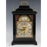 An 18th century gilt brass mounted ebonized bracket timepiece with eight day single fusee