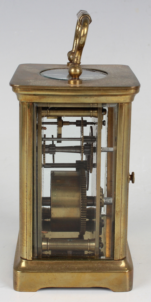 A 20th century silvered brass serpentine cased carriage timepiece, height 16.5cm, together with - Image 18 of 26
