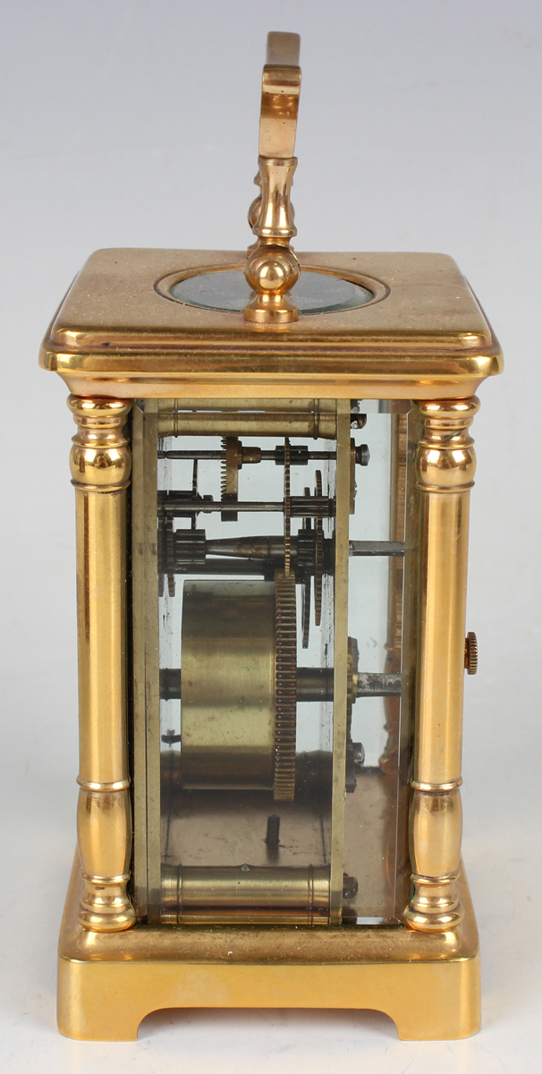 A 20th century silvered brass serpentine cased carriage timepiece, height 16.5cm, together with - Image 5 of 26