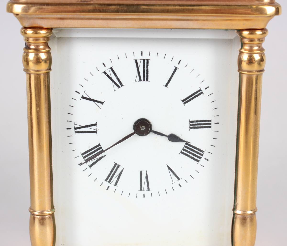 A 20th century silvered brass serpentine cased carriage timepiece, height 16.5cm, together with - Image 7 of 26