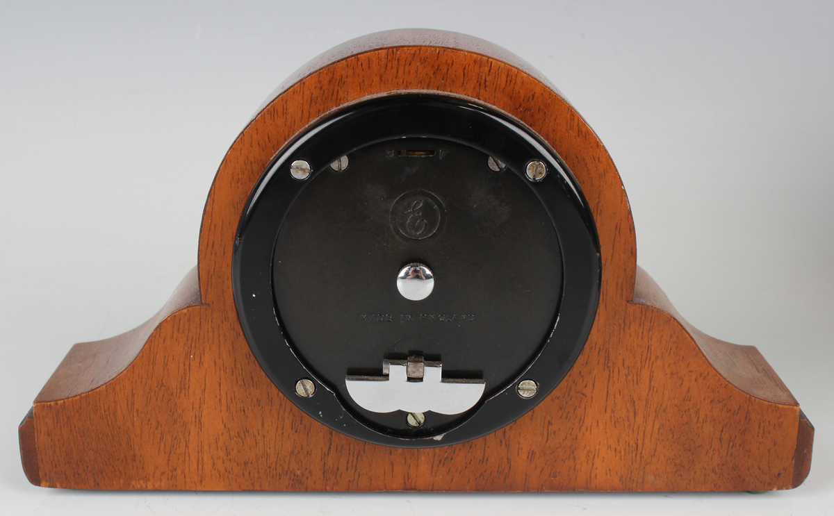 A 20th century inlaid mahogany mantel timepiece by F.W. Elliott & Co, made to commemorate the 1981 - Image 2 of 13