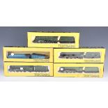 Five Trix Trains gauge OO locomotives and tenders, comprising Class A4 'Merlin', BR green, 4468,