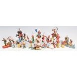 A collection of Britains and other plastic and lead figures of Native Americans, together with three