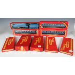 A collection of Tri-ang Railways gauge OO locomotives, tenders, coaches, goods rolling stock, track,