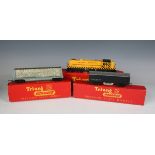 A Tri-ang Railways gauge OO R3.J railroad set, boxed, together with two American type diesel