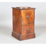 A George III mahogany dining room urn pedestal, probably by Gillows of Lancaster, the gadrooned
