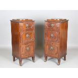 A pair of George III mahogany dining room urn pedestals by Gillows of Lancaster, the finely