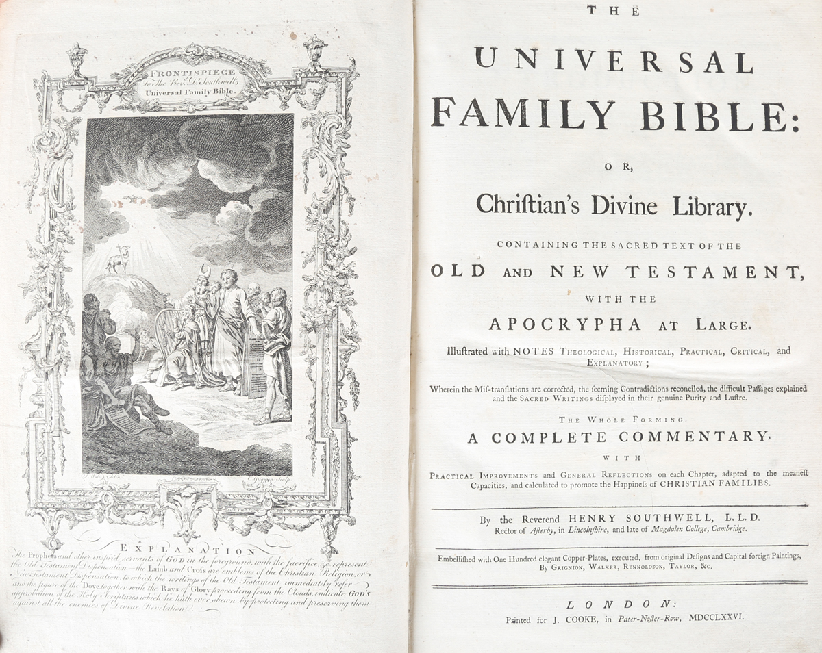 BIBLE, In English. The Universal Family Bible: or, a Christian's Divine Library… illustrated with - Image 2 of 5