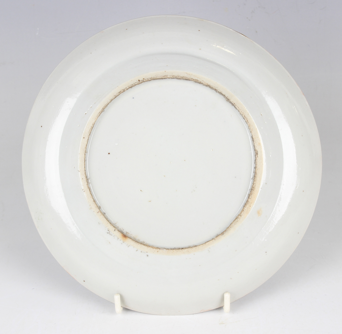 A set of six Chinese Canton famille rose porcelain plates, mid-19th century, each painted with a - Image 7 of 25