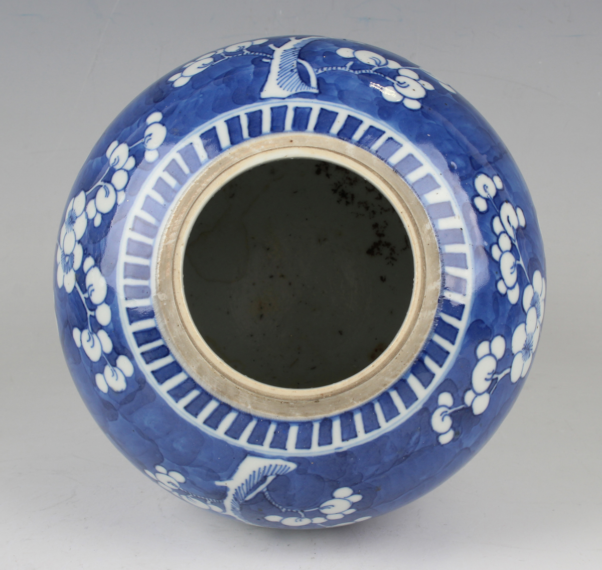 A small group of Chinese blue and white porcelain, late 19th century, comprising a prunus- - Image 19 of 26