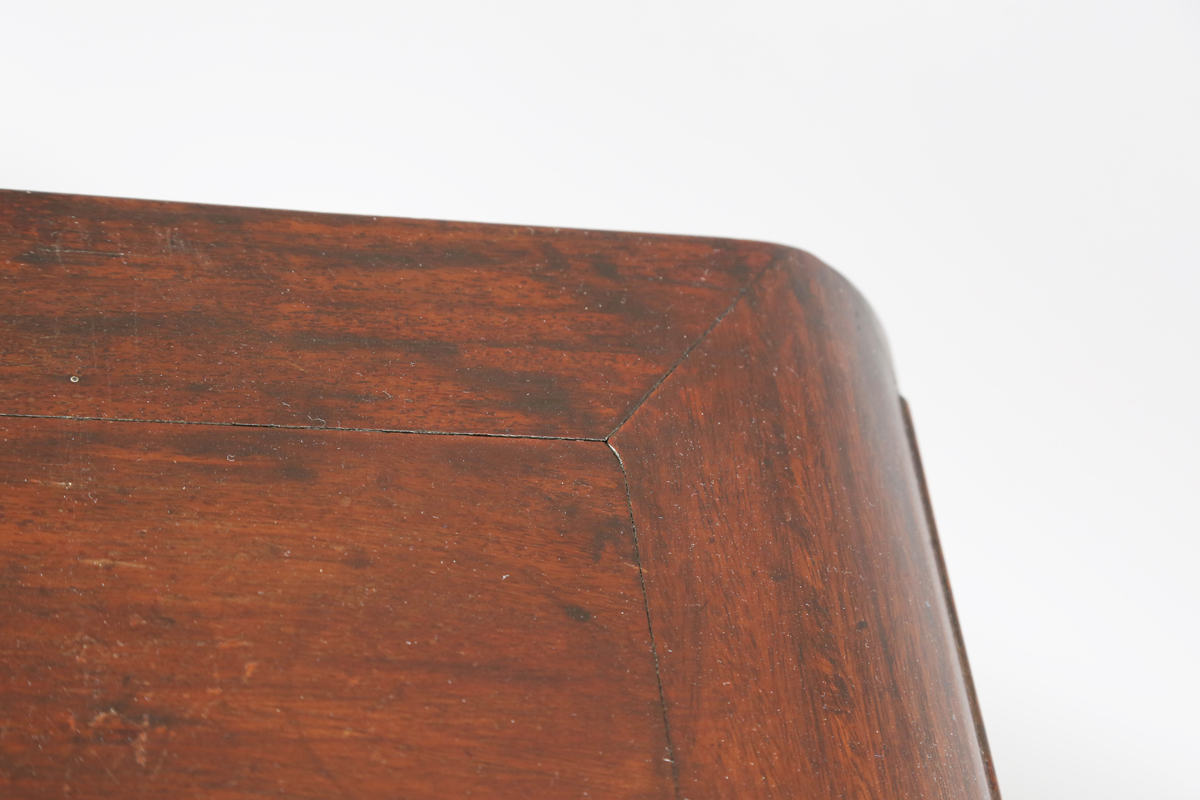A Chinese hardwood altar table, 20th century, the rectangular panelled top with curved ends, the - Image 22 of 28
